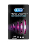 Intense Orgasmic Ribbed And Dotted Stimulating Gel Condoms 10 Count by Durex