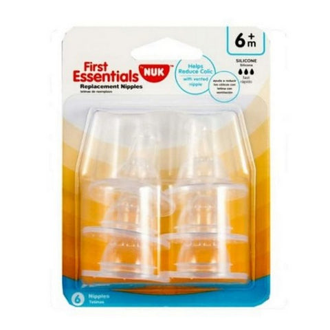 Nuk Baby Nipple Silicone Fast 6 Count / (Pack Of 1) by Gerber