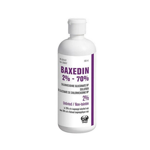 Baxedin 2% And 70% Chlorhexidine Gluconate Tinted 500 Ml by Juno Pharma