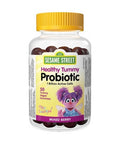 Sesame Street Healthy Tummy Probiotic Active Cells Mixed Berry 50 Gummies by Webber Naturals