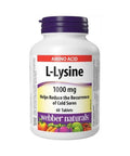 L-Lysine 60 Tabs by Webber Naturals