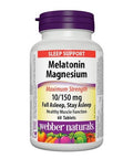 Melatonin Magnesium Maximum Strength 60 Tabs by Webber Naturals