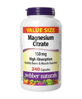 Magnesium Citrate 240 Caps by Webber Naturals