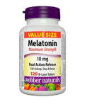 Melatonin Maximum Strength 120 Bi Layer Tabs by Webber Naturals