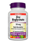 Zinc Bisglycinate 140 Veg Caps by Webber Naturals