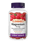 Magnesium Gummy Raspberry Flavoured 75 Gummies by Webber Naturals