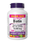 Biotin Extra Strength 120 Caps by Webber Naturals
