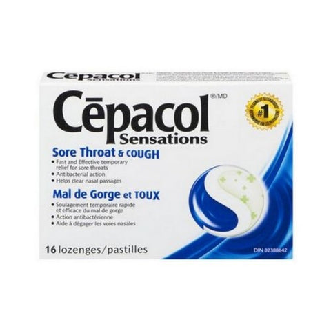 Sensations Sore Throat And Cough Lozenges 16 Count by Cepacol