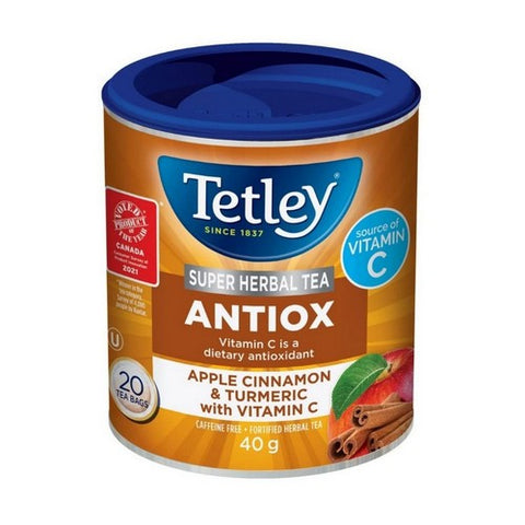 Super Herbal Antiox Tea Apple Cinnamon And Turmeric With Vitamin C 20 Bags by Tetley