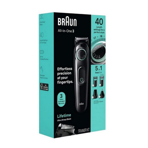 All-In-One Style Kit Series 3 3450 5-In-1 Trimmer 1 Count by Braun