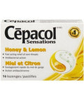 Sensations Sore Throat Lozenges Honey And Lemon 16 Each by Cepacol