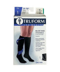 Medical Compression Stockings Below Knee Closed Toe Medium Black 20-30 MMHG 1 Pair by Truform