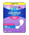 Thin Regular Pads Unscented 162 Count by Always