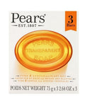 Transparent Soap Bar with Natural Oil 3 Bars / 75 Grams by Pears