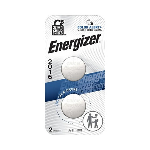 3Volts Lithium Coin Batteries 2016 2 Count / 1 Pack by Energizer