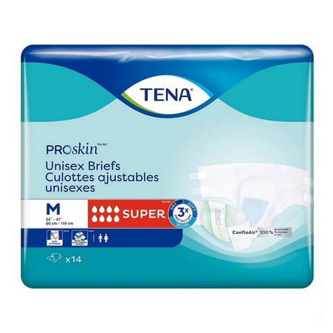 Proskin Unisex Briefs Super Absorbency Size Medium 14 Count by Tena
