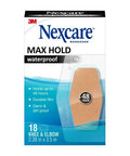 Max Hold Waterproof Bandages  Knee And Elbow 18 Count by Nexcare