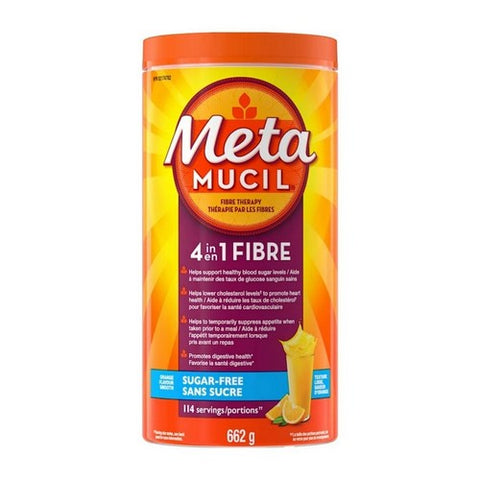 4 in 1 Fibre For Digestive Health Daily Psyllium Husk Powder Supplement 114 Servings / 662 Grams by Metamucil