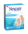 Clear Waterproof Bandages Assorted Sizes 30 Count by Nexcare