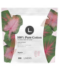 Organic Cotton Ultra Thin Liners For Women Regular Absorbency 100 Count by L. Products