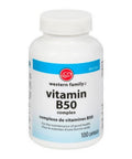 Vitamin B50 Complex 100 Caps by Western Family