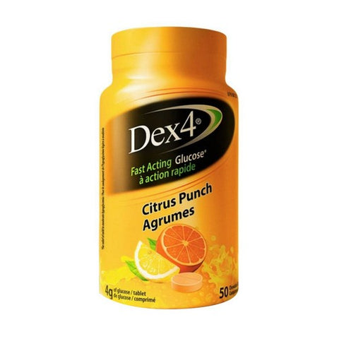 Glucose Tablets Citrus Punch 50 Count by Dex4