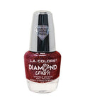 Diamond Crush Nail Polish Dark Red Glitter Ruby Glass 0.44 Oz by L.A. Colors