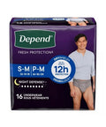 Night Defense Underwear For Men Overnight Absorbency Small And Medium 18 Count (Case of 4) by Depend