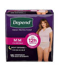 Night Defense Adult Incontinence Underwear Small 15 Count (Case Of 4) by Depend
