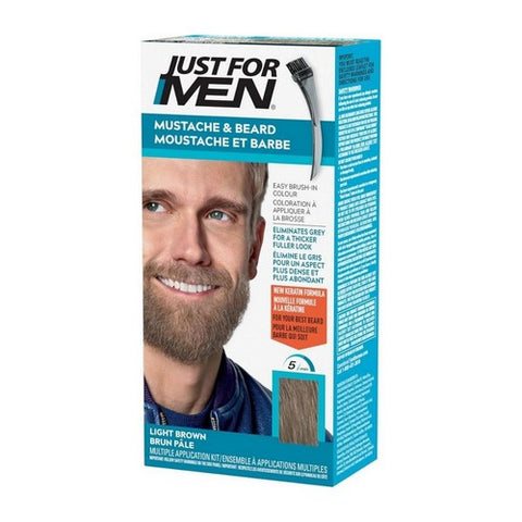 Mustache And Beard Light Brown With Brush 1 Count by Just For Men