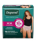 Maximum Absorbency Underwear Medium For Women 18 Count (Case of 2) by Depend