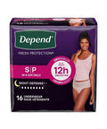 Night Defense Adult Incontinence Underwear Small 16 Count (Case Of 4) by Depend