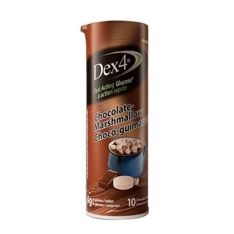 Glucose Tubes Chocolate Marshmallow 10 Count by Dex4