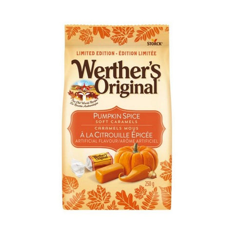 Caramel Pumpkin Spice Soft Caramels 250 Grams (Case Of 12) by Werther's Original