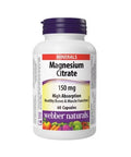 Magnesium Citrate High Absorption 60 Caps by Webber Naturals