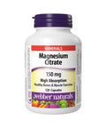 Magnesium Citrates High Absorption 120 Caps by Webber Naturals