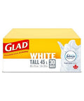 White Garbage Bags Tall Febreze Fresh Clean Scent 30 Count by Glad