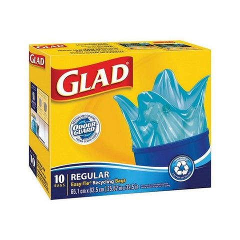 Blue Recycling Bag Regular 10 Count by Glad