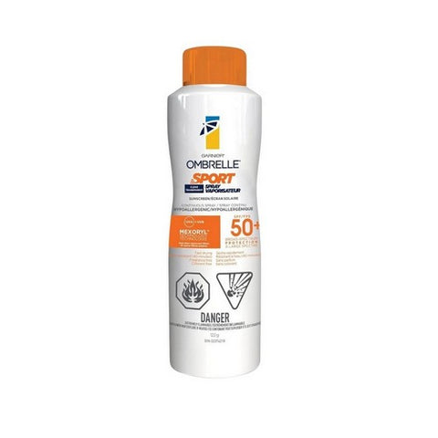 Ombrelle Sport Clear Sunscreen Spray SPF 50 Plus 122 Grams (Case Of 6) by Garnier