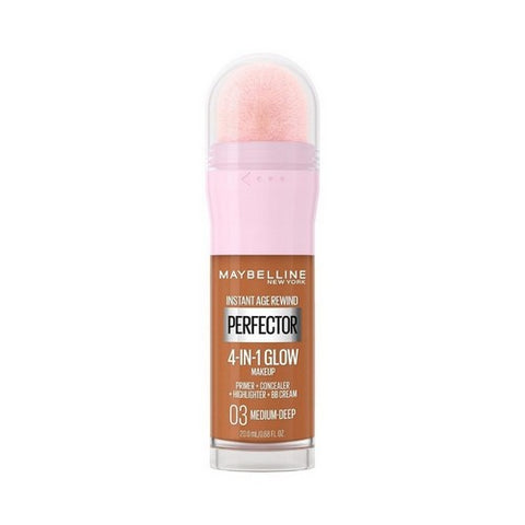 Instant Age Rewind Perfector 4-In-1 Glow Makeup 03 Medium Deep 0.68 Oz (Case Of 2) by Maybelline
