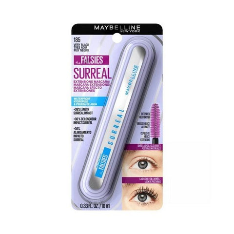 The Falsies Surreal Extensions Waterproof Mascara Eye Makeup Very Black 0.33 Oz (Case Of 3) by Maybelline