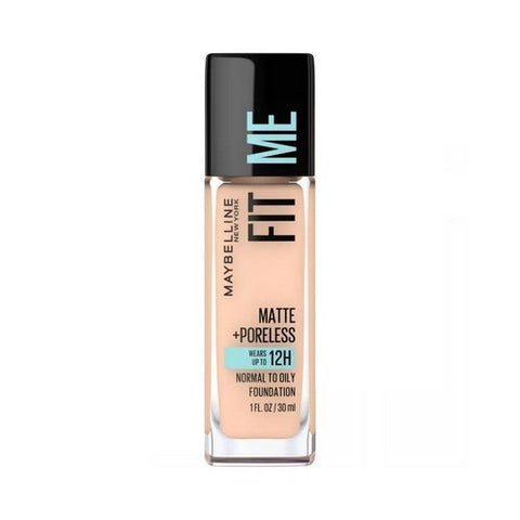 Fit Me Matte Plus Poreless Oil Free Liquid Foundation Ivory 1 Oz (Case Of 2) by Maybelline