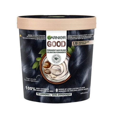 Good Permanent Hair Colour 1.10 Midnight Black 1 Count by Garnier