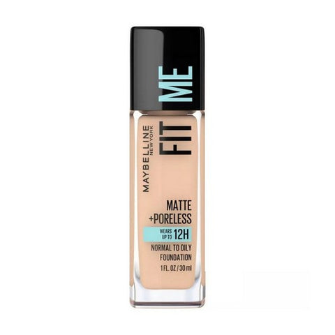 Fit Me Matte Plus Poreless Liquid Foundation 122 Creamy Beige 1 Oz (Case Of 2) by Maybelline