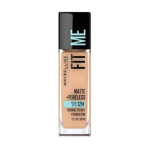 Fit Me Matte Plus Poreless Oil Free Liquid Foundation Buff Beige 1 Oz (Case Of 2) by Maybelline