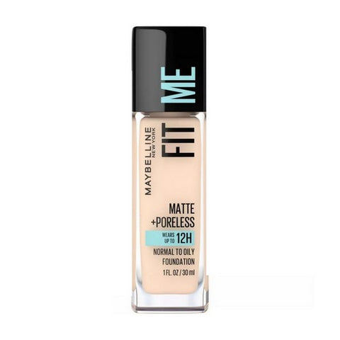 Fit Me Matte Plus Poreless Liquid Foundation 105 Fair Ivory 1 Oz (Case Of 2) by Maybelline