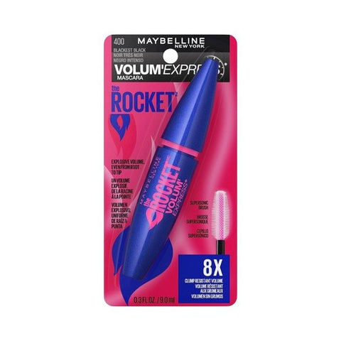 Volum Express The Rocket Washable Mascara Blackest Black 0.3 Oz (Case Of 2) by Maybelline
