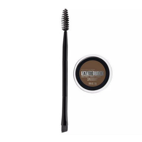 Tattoo Studio Waterproof Brow Pomade 376 Medium Brown 0.106 Oz (Case Of 2) by Maybelline