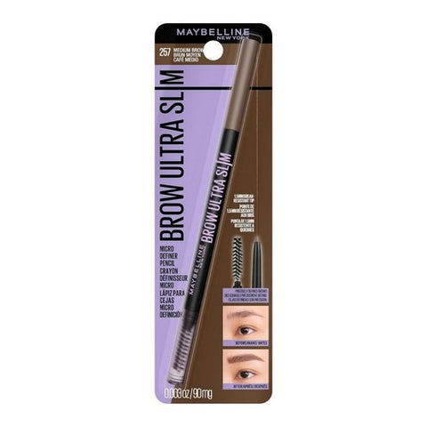 Express Brow Ultra Slim Eyebrow Pencil 257 Medium Brown 0.003 Oz (Case Of 2) by Maybelline