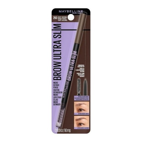 Express Brow Ultra Slim Eyebrow Pencil 260 Deep Brown 0.003 Oz (Case Of 2) by Maybelline